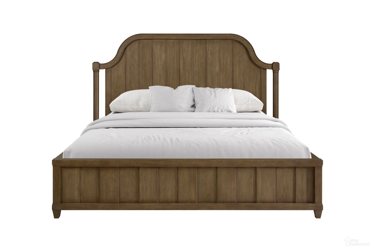 The appearance of Magnolia King Planked Panel Bed In Almond designed by Bernell in the transitional interior design. This almond piece of furniture was selected by 1StopBedrooms from Magnolia Collection to add a touch of cosiness and style into your home. Sku: 3400-110-A. Bed Type: Panel Bed. Bed Size: King. Material: Hickory.