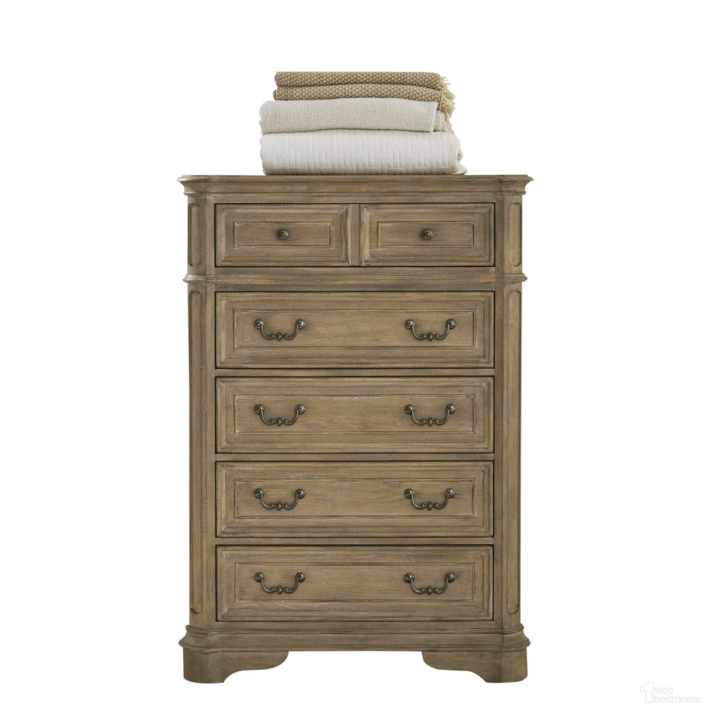 Magnolia Manor 5 Drawer Chest In Weathered Bisque