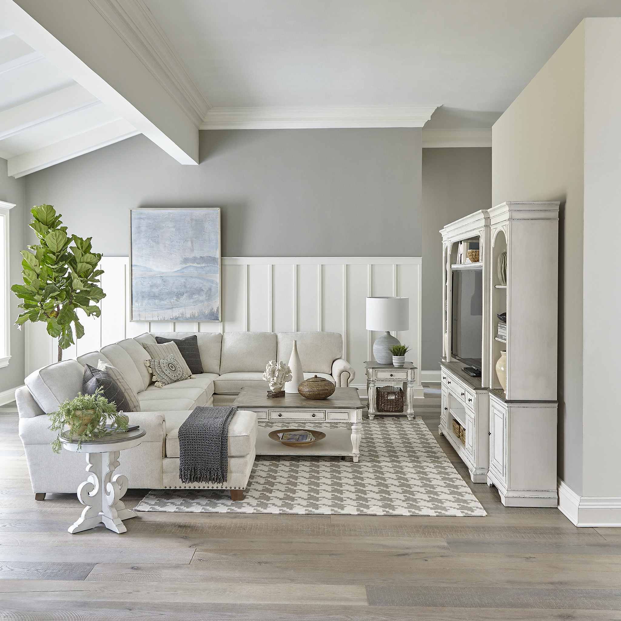 Magnolia Manor Antique White End Table by Liberty 1StopBedrooms