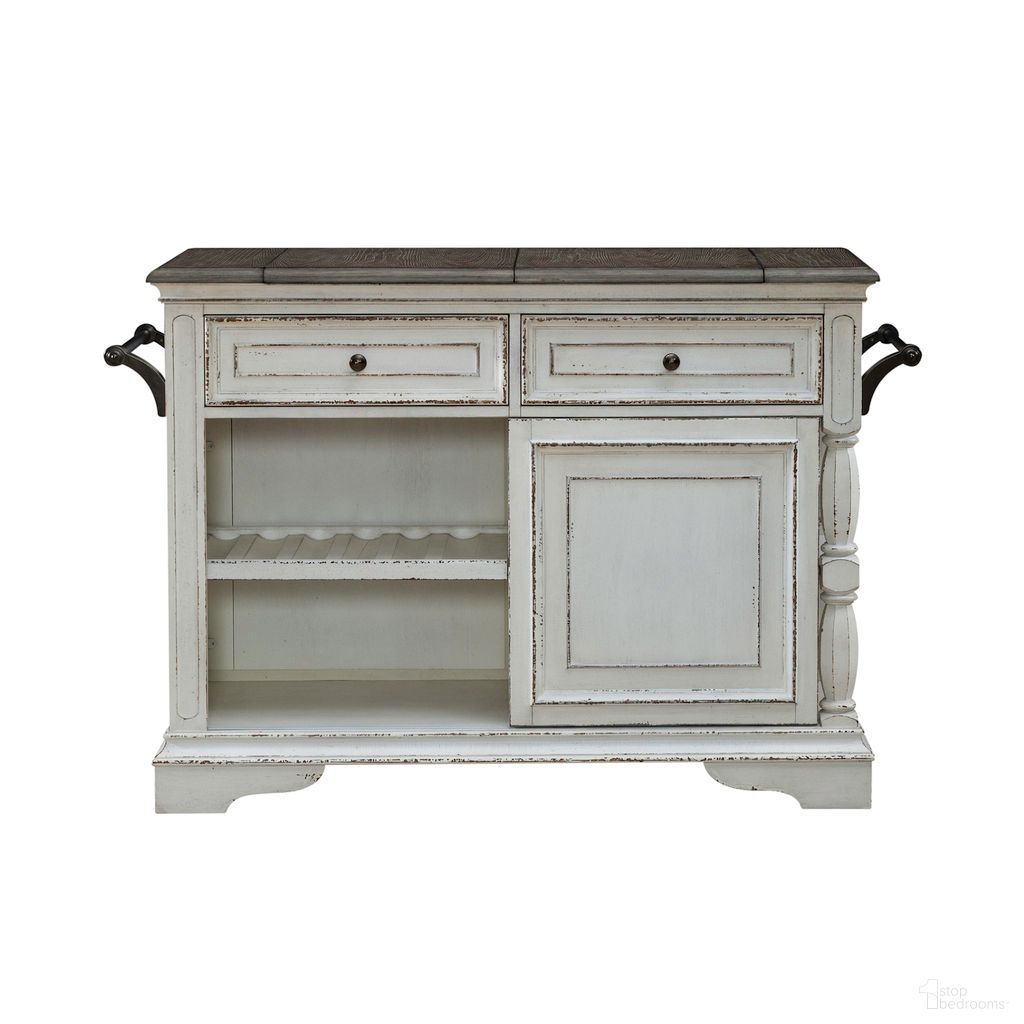 The appearance of Magnolia Manor Bar Cart In White designed by Liberty in the traditional interior design. This white piece of furniture was selected by 1StopBedrooms from Magnolia Manor Collection to add a touch of cosiness and style into your home. Sku: 244-AT3000. Material: Rubberwood.