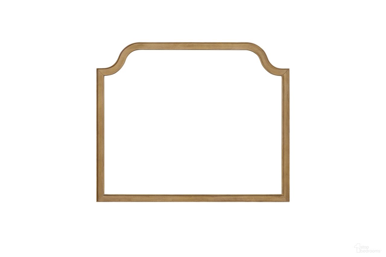The appearance of Magnolia Shaped Landscape Mirror In Cashew designed by Bernell in the transitional interior design. This cashew piece of furniture was selected by 1StopBedrooms from Magnolia Collection to add a touch of cosiness and style into your home. Sku: 3400-140-C. Material: Hickory.