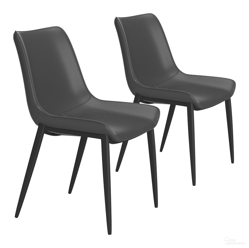 The appearance of Magnus Dining Chair Set of 2 In Black designed by Zuo Modern in the modern / contemporary interior design. This black piece of furniture was selected by 1StopBedrooms from Magnus Collection to add a touch of cosiness and style into your home. Sku: 110776. Material: Polyurethane. Chair Type: Side Chair.