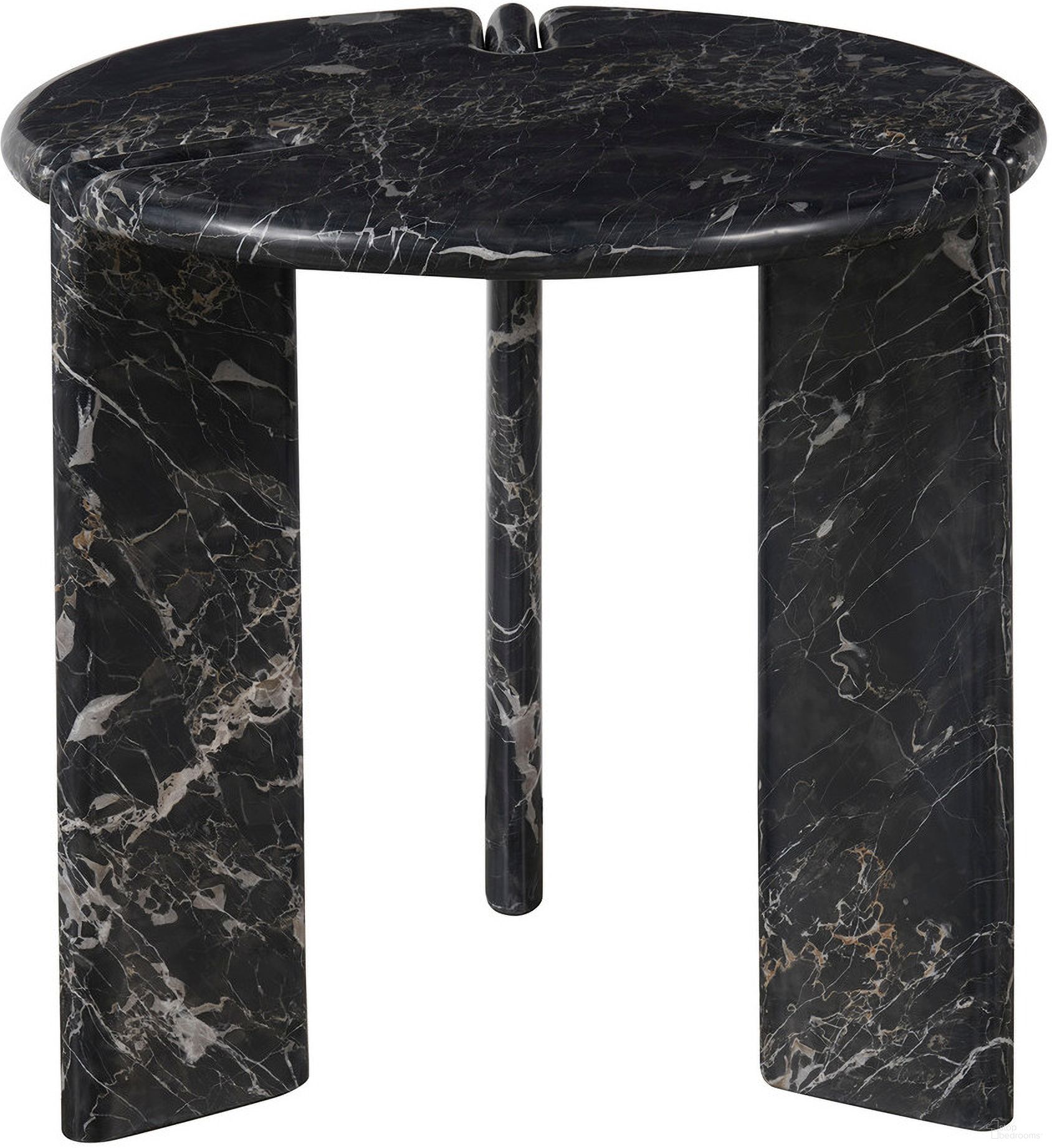 The appearance of Magnus End Table In Golden Portoro designed by Universal in the modern / contemporary interior design. This golden portoro piece of furniture  was selected by 1StopBedrooms from Modern Collection to add a touch of cosiness and style into your home. Sku: U365819. Material: Marble.