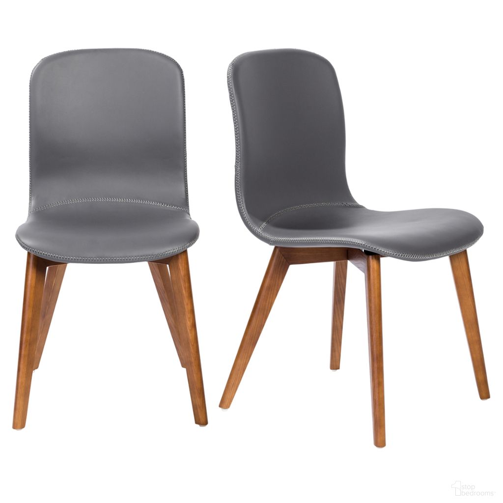 The appearance of Mai Side Chair Set of 2 In Gray designed by Euro Style in the modern / contemporary interior design. This gray piece of furniture was selected by 1StopBedrooms from Mai Collection to add a touch of cosiness and style into your home. Sku: 38880GRY-MP2. Material: Leather. Chair Type: Side Chair.