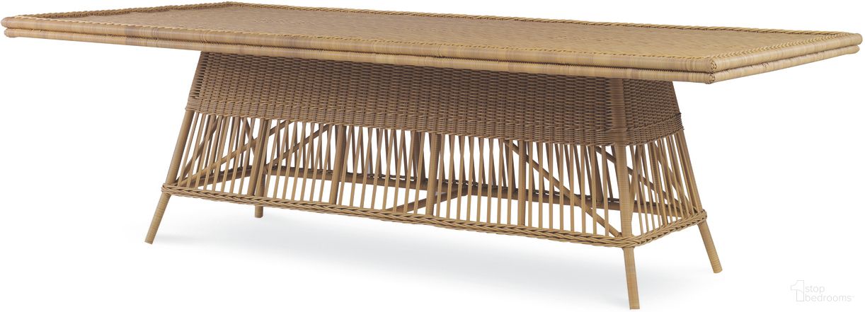 The appearance of Mainland Long Dining Table In Natural designed by Century Furniture in the modern / contemporary interior design. This natural piece of furniture was selected by 1StopBedrooms from Thomas O'Brien Outdoor Collection to add a touch of cosiness and style into your home. Sku: AE-D40-91B-NT;AE-D40-91T-NT. Table Base Style: Trestle. Table Top Shape: Rectangular. Material: Hularo.