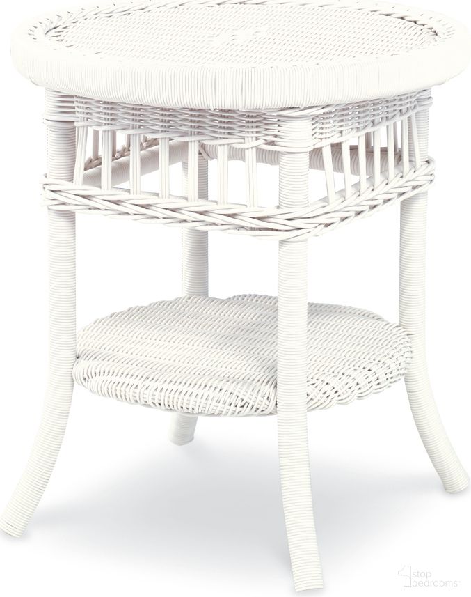 The appearance of Mainland Side Table In Chalky White designed by Century Furniture in the modern / contemporary interior design. This chalky white piece of furniture  was selected by 1StopBedrooms from Thomas O'Brien Outdoor Collection to add a touch of cosiness and style into your home. Sku: AE-D40-83. Table Top Shape: Round. Material: Hularo.