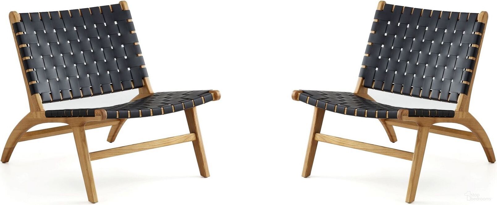 The appearance of Maintenon Leatherette Accent Chair In Black With Nature Feet Set of 2 designed by Manhattan Comfort in the industrial interior design. This black and natural piece of furniture  was selected by 1StopBedrooms from Maintenon Collection to add a touch of cosiness and style into your home. Sku: ACCA03-NA;ACCA03-NA. Material: Wood.