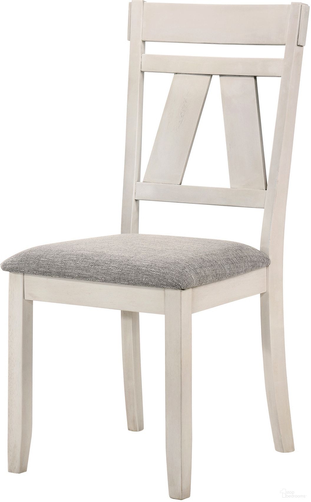 The appearance of Maisie White Side Chair Set Of 2 designed by New Classic in the transitional interior design. This white piece of furniture  was selected by 1StopBedrooms from Maisie Collection to add a touch of cosiness and style into your home. Sku: D1903-20. Material: Wood. Chair Type: Side Chair.