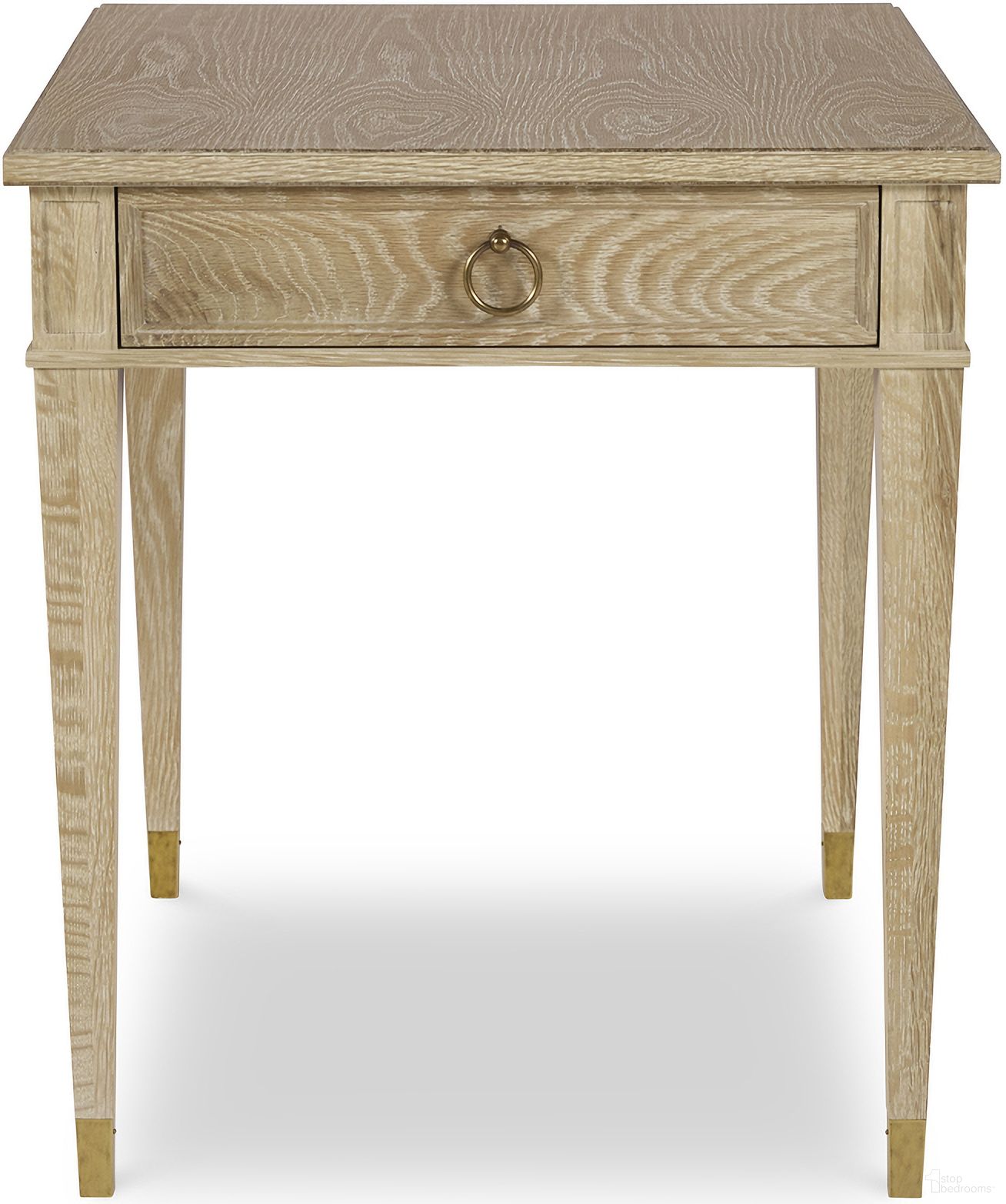 The appearance of Maison '47 Stocked Side Table In Natural designed by Century Furniture in the transitional interior design. This natural piece of furniture  was selected by 1StopBedrooms from Maison '47 Collection to add a touch of cosiness and style into your home. Sku: 89A-624-V1. Material: Oak Veneer.