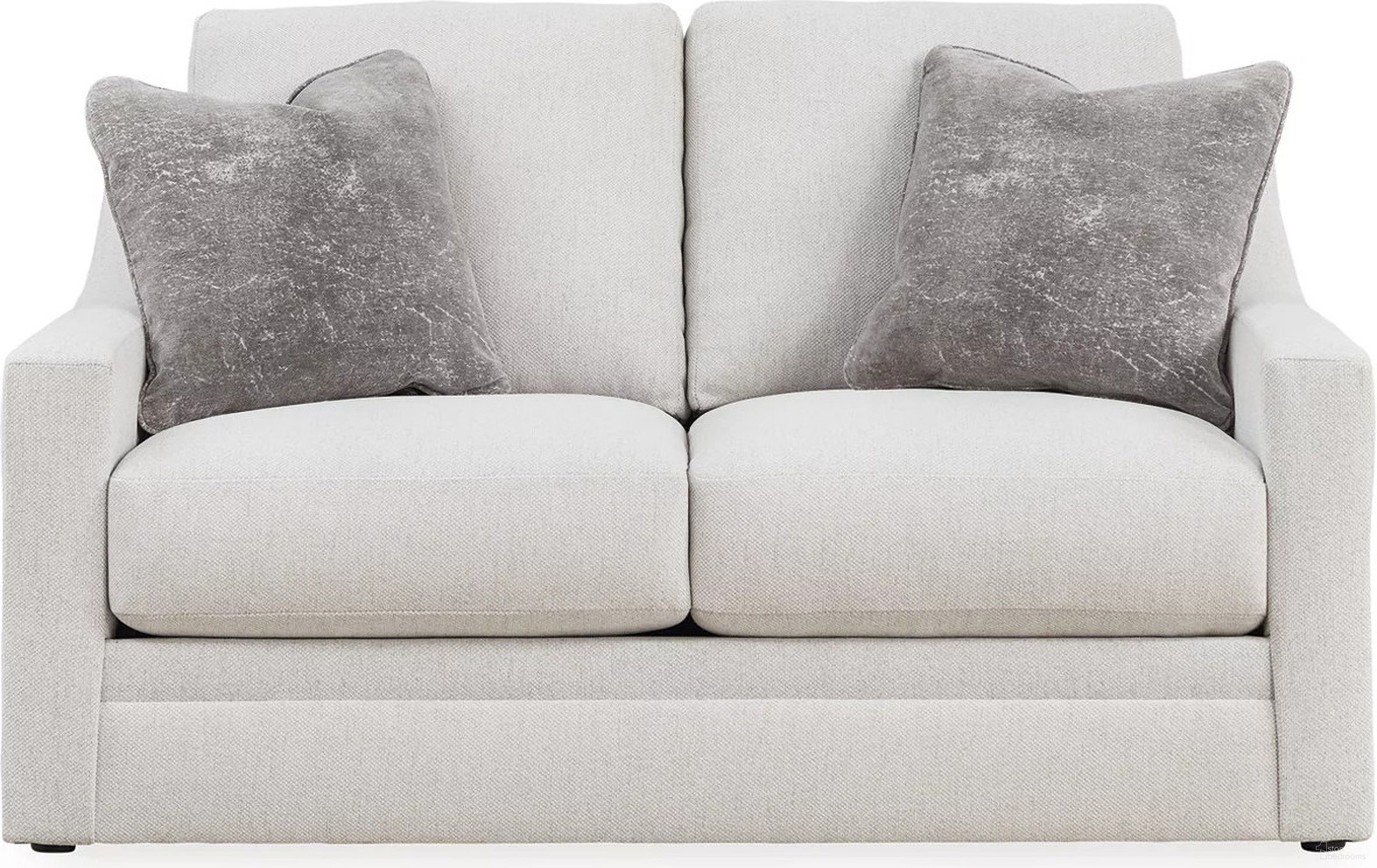The appearance of Maitelynn Loveseat In Chalk designed by Signature Design by Ashley in the modern / contemporary interior design. This chalk piece of furniture  was selected by 1StopBedrooms from Maitelynn Collection to add a touch of cosiness and style into your home. Sku: 4820235. Material: Fabric.