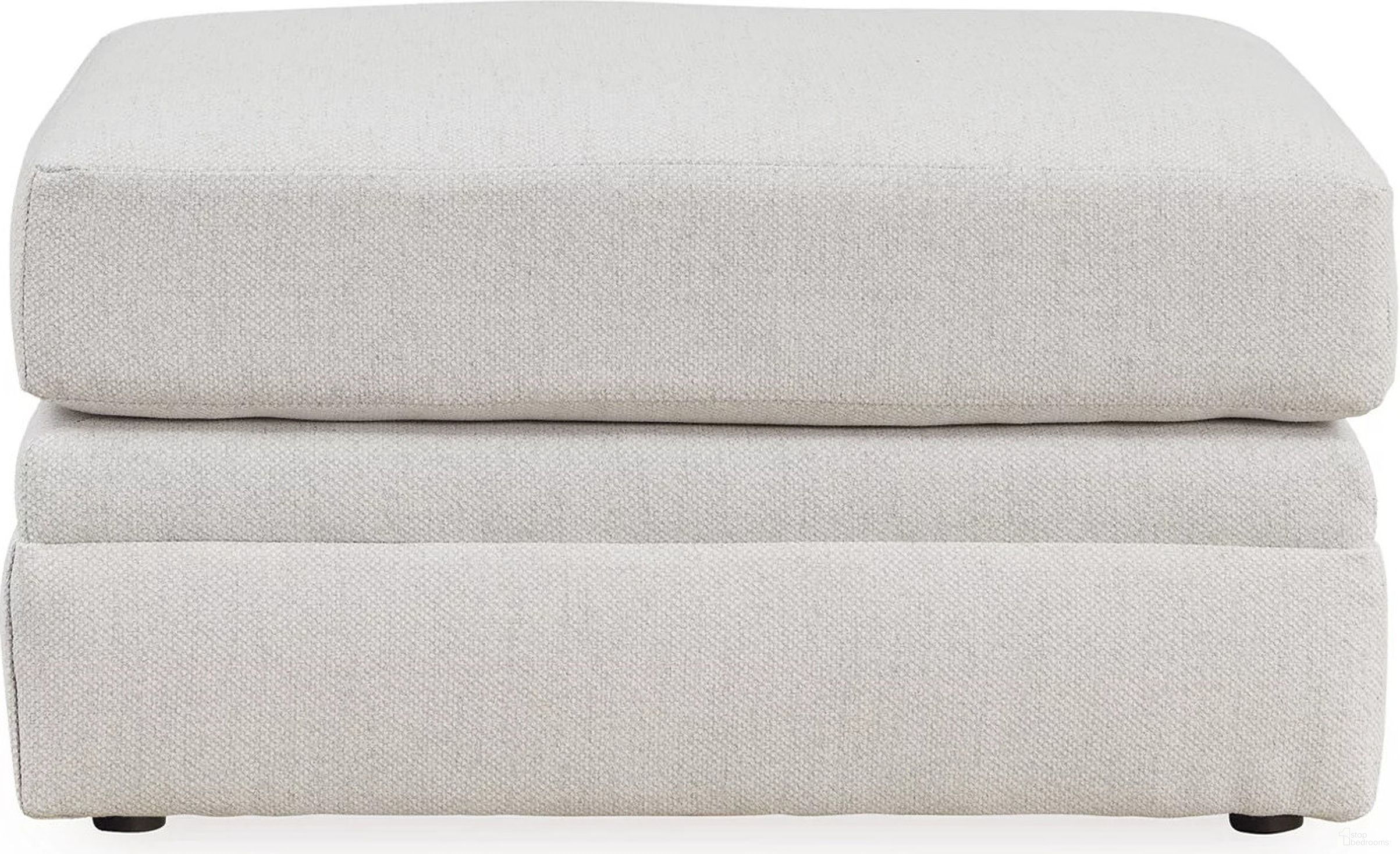 The appearance of Maitelynn Ottoman In Chalk designed by Signature Design by Ashley in the modern / contemporary interior design. This chalk piece of furniture  was selected by 1StopBedrooms from Maitelynn Collection to add a touch of cosiness and style into your home. Sku: 4820214. Material: Fabric.