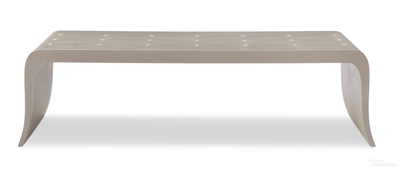 The appearance of Capella Cocktail Table In Gray designed by Maitland-Smith in the modern / contemporary interior design. This gray piece of furniture was selected by 1StopBedrooms from Maitland Smith Collection to add a touch of cosiness and style into your home. Sku: 8559-33. Material: Faux Leather.