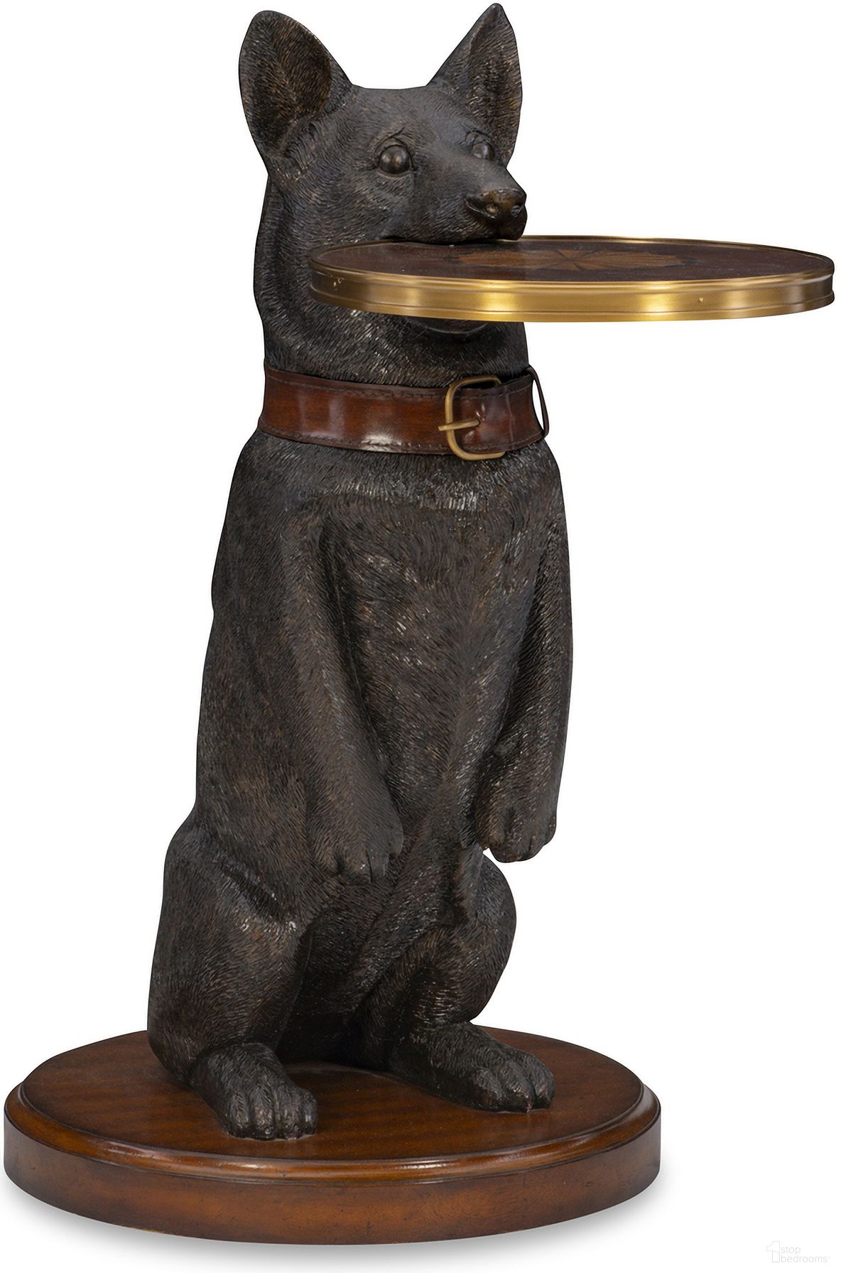 The appearance of Corgi Accent Table In Brown designed by Maitland-Smith in the traditional interior design. This brown piece of furniture  was selected by 1StopBedrooms from Maitland Smith Collection to add a touch of cosiness and style into your home. Sku: 8515-30. Material: Resin.