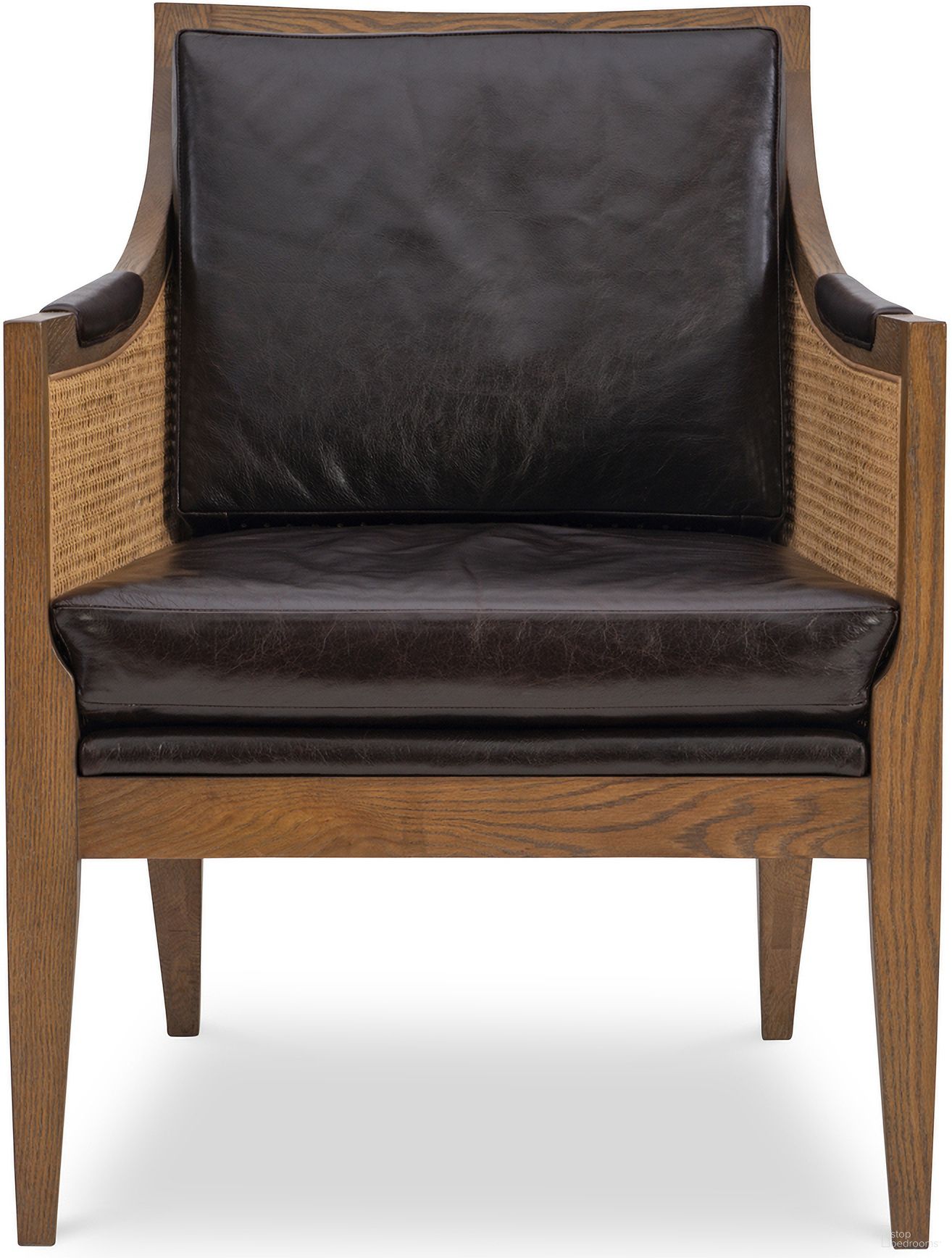 The appearance of Hazel Accent Chair In Brown designed by Maitland-Smith in the transitional interior design. This brown piece of furniture was selected by 1StopBedrooms from Maitland Smith Collection to add a touch of cosiness and style into your home. Sku: 8476-43. Material: Wicker.