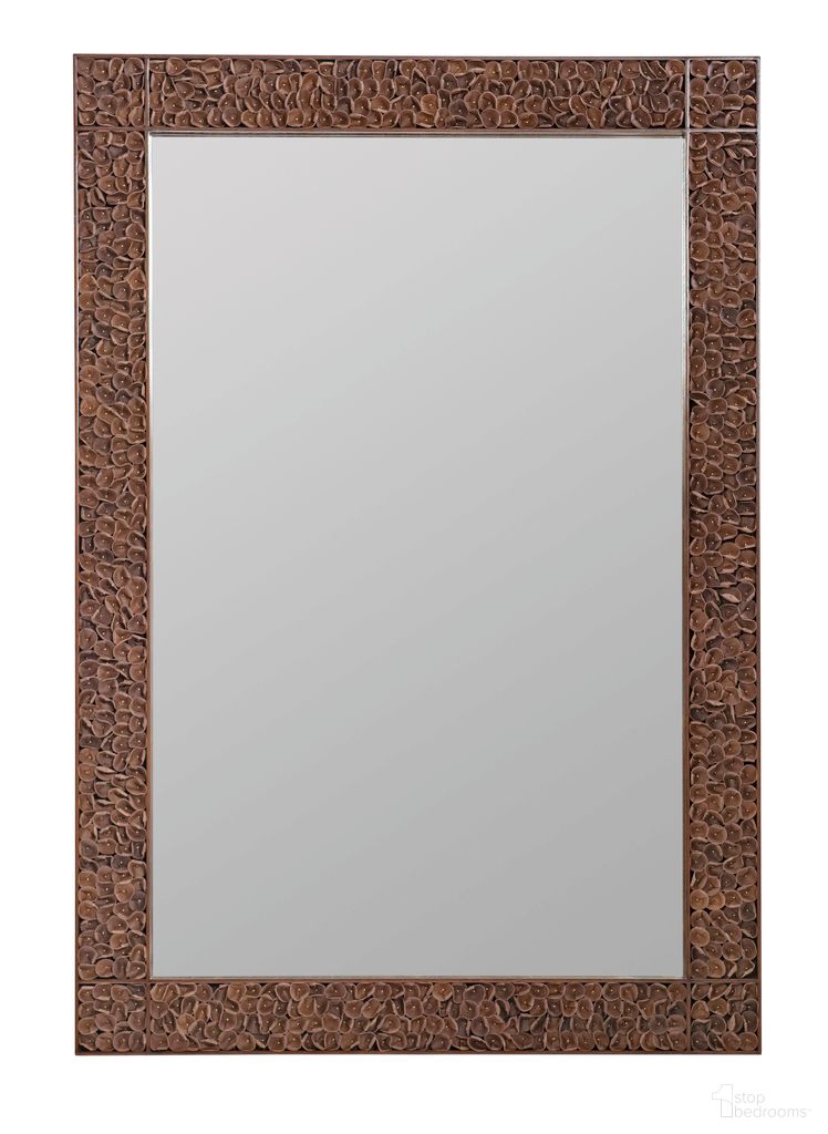 The appearance of Hector Mirror In Brown designed by Maitland-Smith in the transitional interior design. This brown piece of furniture was selected by 1StopBedrooms from Maitland Smith Collection to add a touch of cosiness and style into your home. Sku: 8645-28. Material: Genuine Leather.