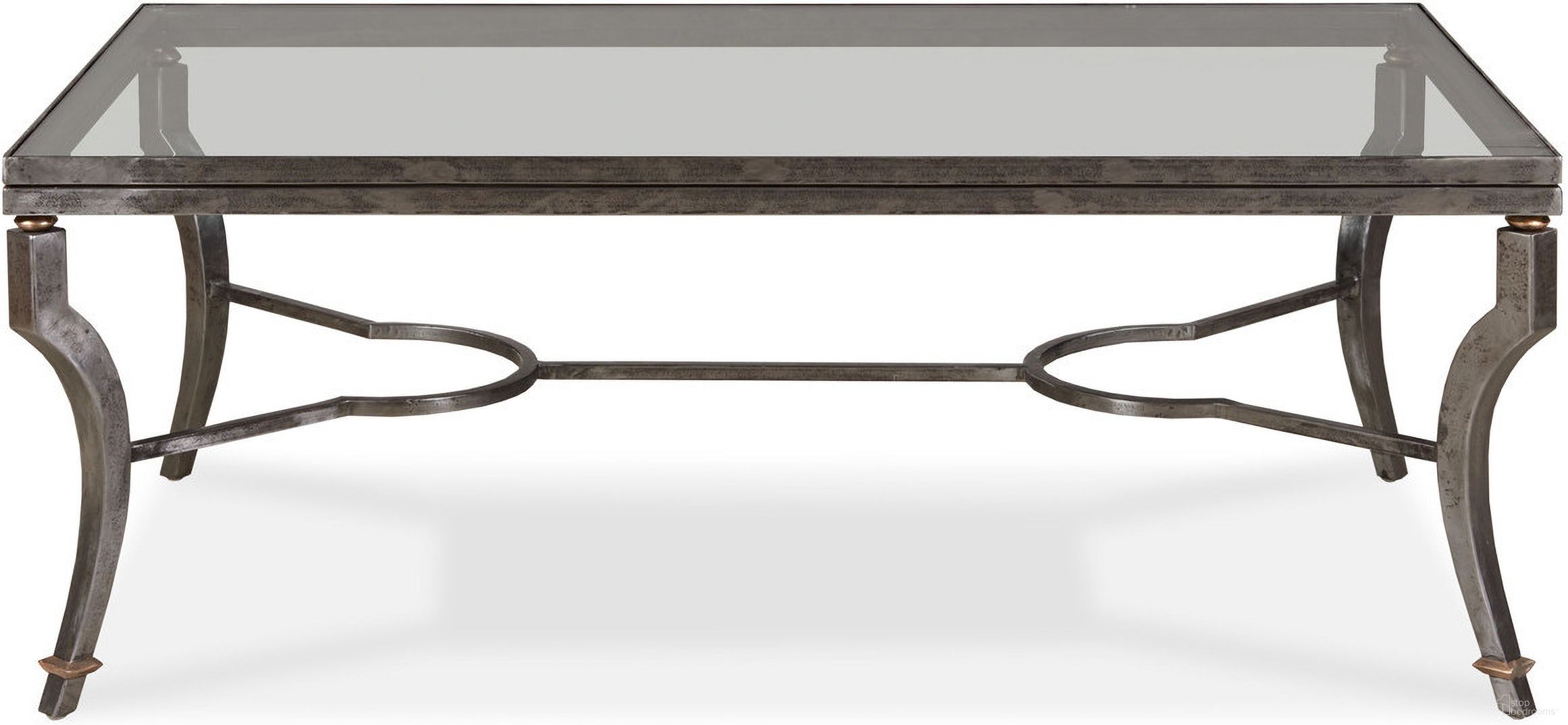 The appearance of Jacques Cocktail Table In Gray designed by Maitland-Smith in the modern / contemporary interior design. This gray piece of furniture was selected by 1StopBedrooms from Maitland Smith Collection to add a touch of cosiness and style into your home. Sku: 8441-33. Material: Steel.