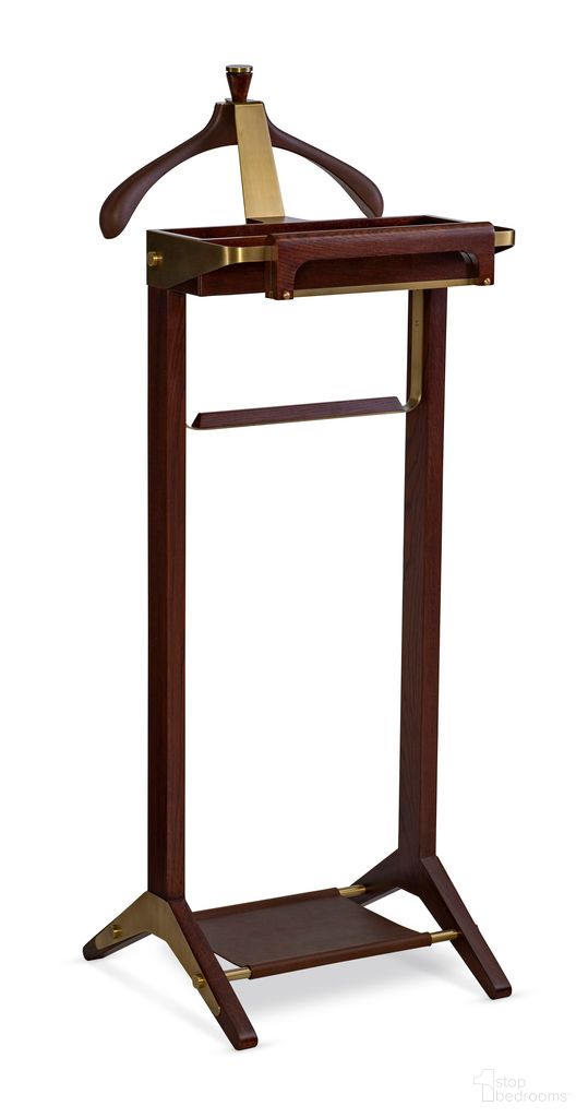 The appearance of Leather Valet In Brown designed by Maitland-Smith in the transitional interior design. This brown piece of furniture was selected by 1StopBedrooms from Maitland Smith Collection to add a touch of cosiness and style into your home. Sku: 8650-13. Material: Wood.