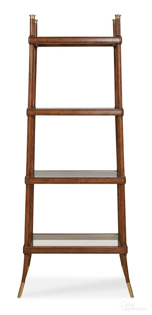 The appearance of Luna Etagere In Brown designed by Maitland-Smith in the transitional interior design. This brown piece of furniture was selected by 1StopBedrooms from Maitland Smith Collection to add a touch of cosiness and style into your home. Sku: 8535-53. Material: Wood.