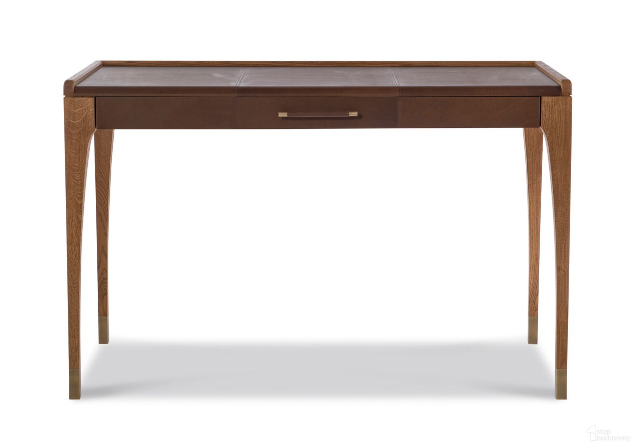 The appearance of Mackenzie Desk In Brown designed by Maitland-Smith in the transitional interior design. This brown piece of furniture  was selected by 1StopBedrooms from Maitland Smith Collection to add a touch of cosiness and style into your home. Sku: 8651-55. Material: Wood.