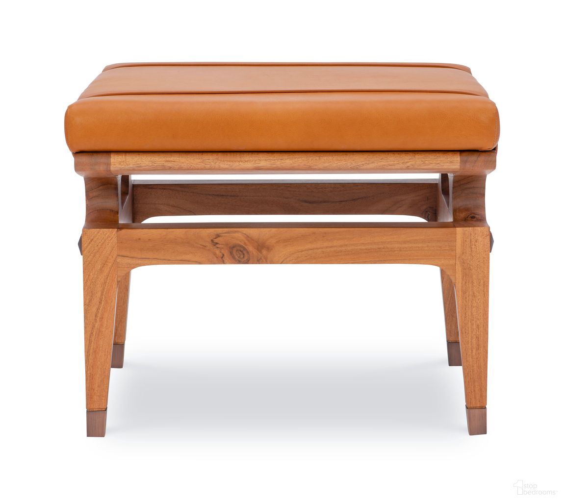 The appearance of Saddle Back Ottoman In Brown designed by Maitland-Smith in the transitional interior design. This brown piece of furniture was selected by 1StopBedrooms from Maitland Smith Collection to add a touch of cosiness and style into your home. Sku: 8435-43. Material: Genuine Leather.