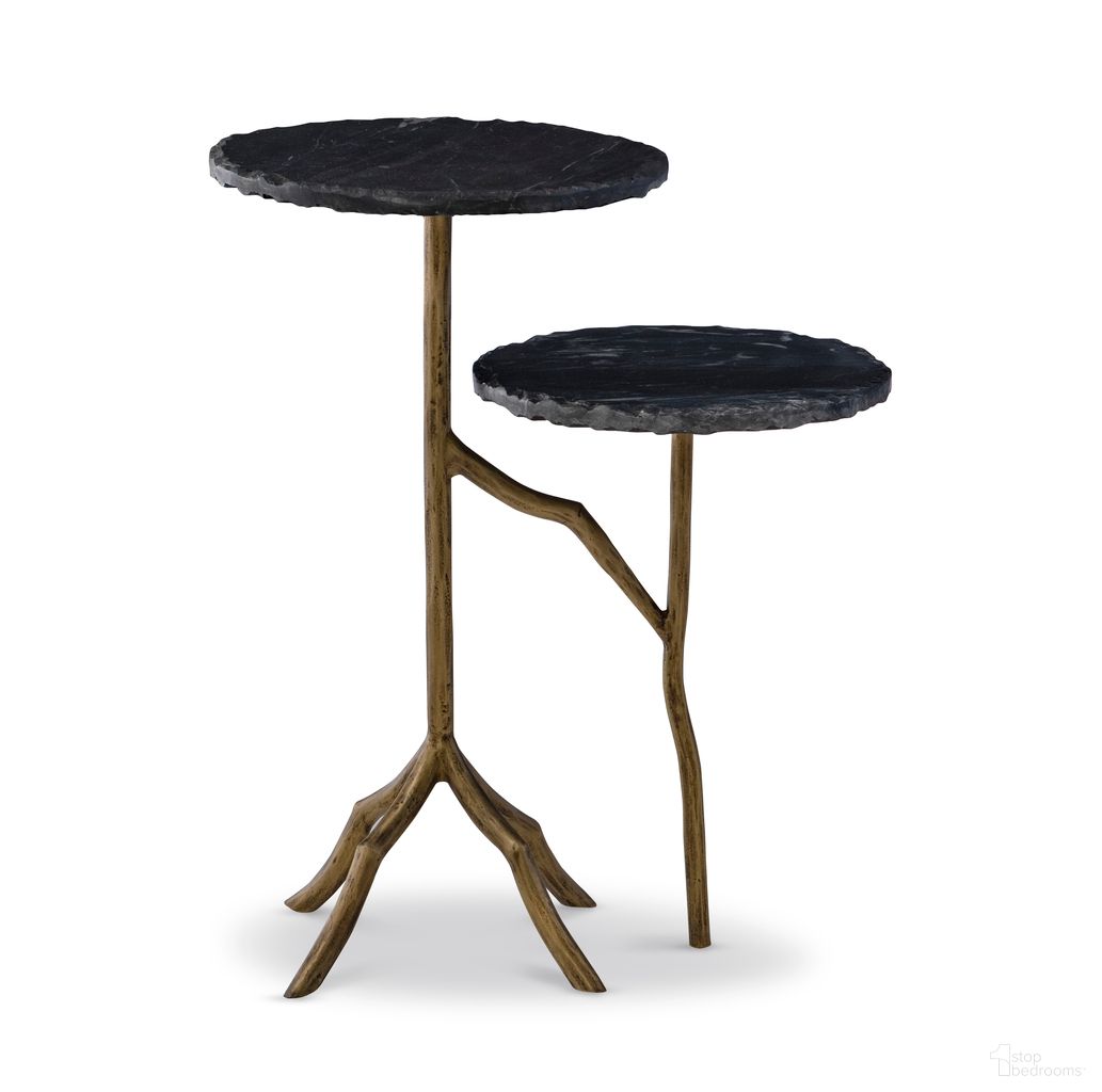 The appearance of Veronica Side Table In Black designed by Maitland-Smith in the transitional interior design. This black piece of furniture was selected by 1StopBedrooms from Maitland Smith Collection to add a touch of cosiness and style into your home. Sku: 8635-32. Material: Granite.