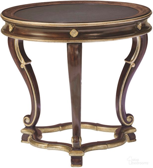 The appearance of Majorca End Table In Briar and Gold designed by Maitland-Smith in the modern / contemporary interior design. This briar/gold piece of furniture  was selected by 1StopBedrooms from Maitland Smith Collection to add a touch of cosiness and style into your home. Sku: 88-0304. Material: Mahogany.