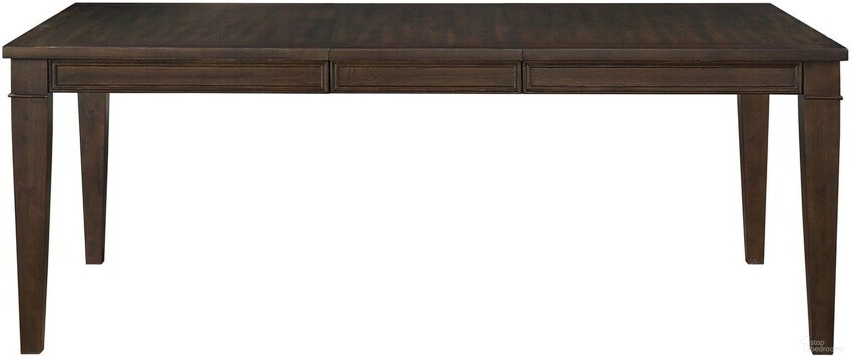 The appearance of Makah Dark Brown Natural Tone Extendable Dining Table designed by Homelegance in the transitional interior design. This brown piece of furniture was selected by 1StopBedrooms from Makah Collection to add a touch of cosiness and style into your home. Sku: 5496-78. Table Base Style: Legs. Material: Wood. Table Top Shape: Rectangular. Size: 42".