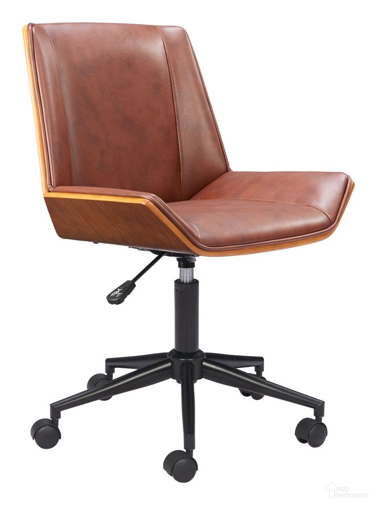 The appearance of Maker Office Chair In Brown designed by Zuo Modern in the modern / contemporary interior design. This brown piece of furniture was selected by 1StopBedrooms from Maker Collection to add a touch of cosiness and style into your home. Sku: 110567. Material: Polyurethane.