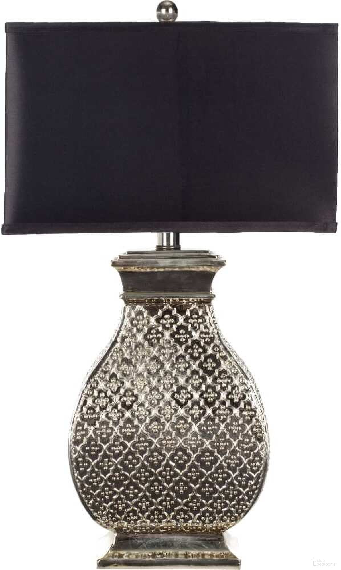 The appearance of Malaga Silver 29 Inch Table Lamp designed by Safavieh in the modern / contemporary interior design. This silver piece of furniture  was selected by 1StopBedrooms from Malaga Collection to add a touch of cosiness and style into your home. Sku: LITS4064A. Material: Resin.