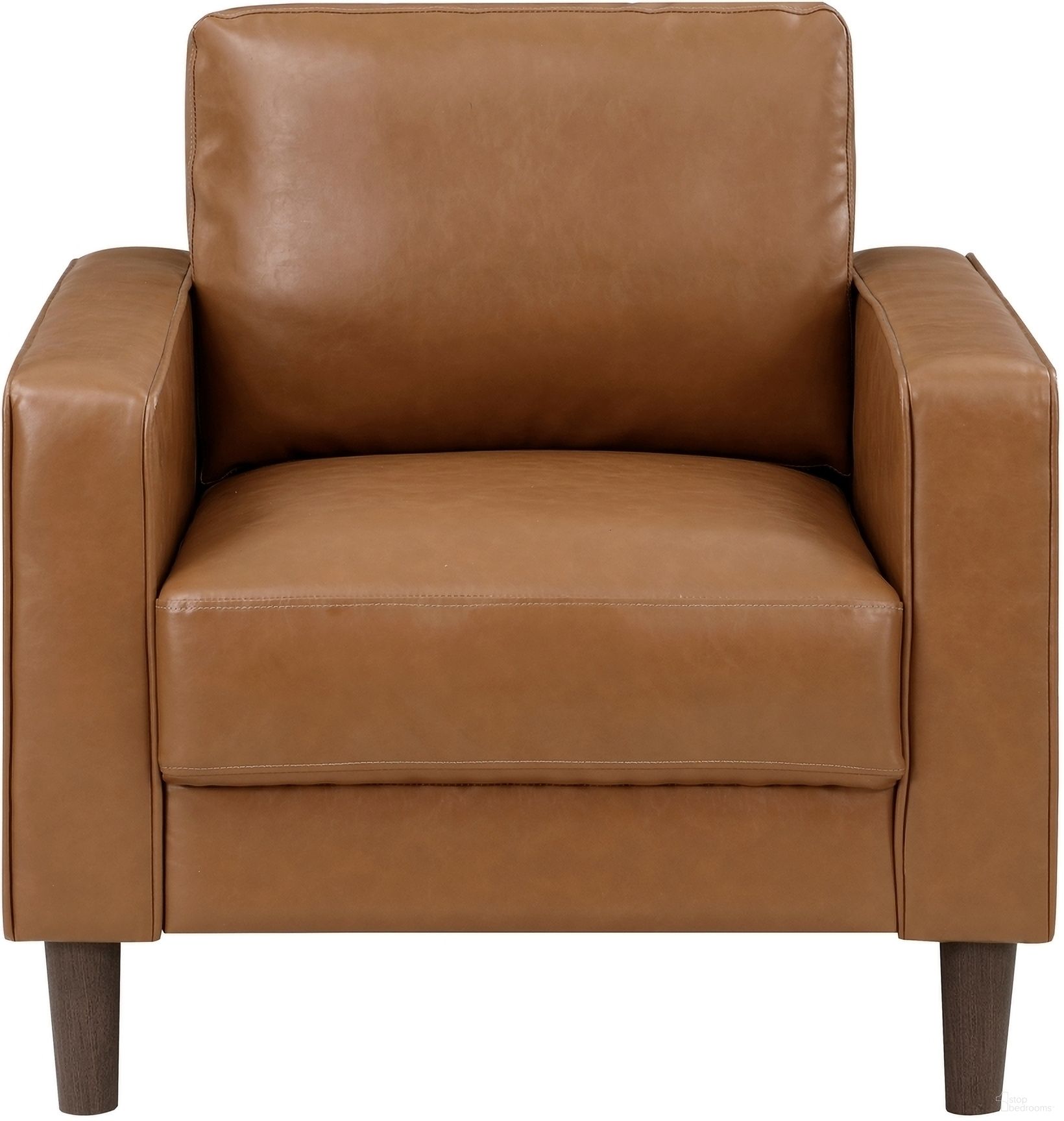The appearance of Malcolm Chair In Brown designed by Homelegance in the modern / contemporary interior design. This brown piece of furniture  was selected by 1StopBedrooms from Malcolm Collection to add a touch of cosiness and style into your home. Sku: 9203BRW-1. Material: Faux Leather.