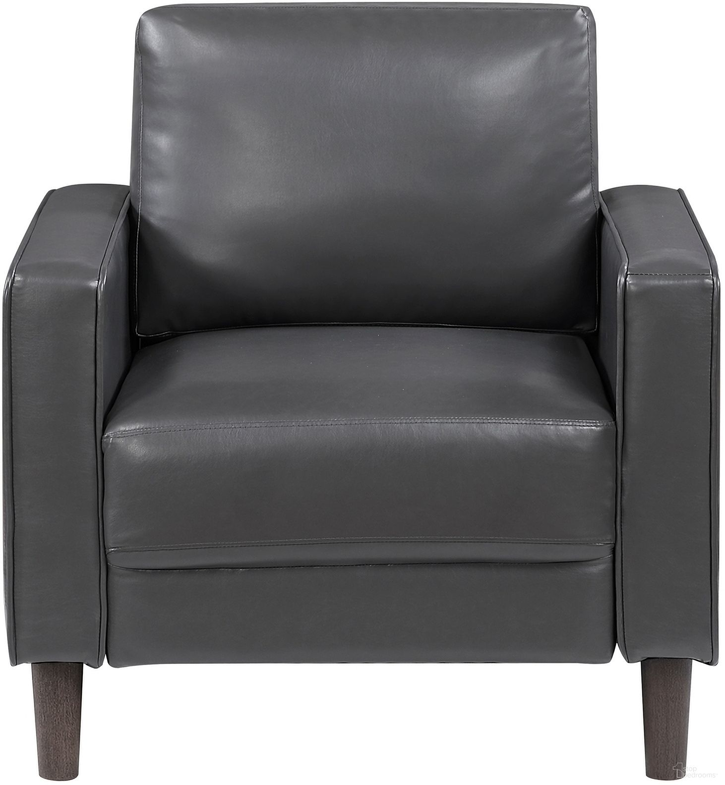 The appearance of Malcolm Chair In Dark Gray designed by Homelegance in the modern / contemporary interior design. This dark gray piece of furniture was selected by 1StopBedrooms from Malcolm Collection to add a touch of cosiness and style into your home. Sku: 9203DGY-1. Material: Faux Leather.