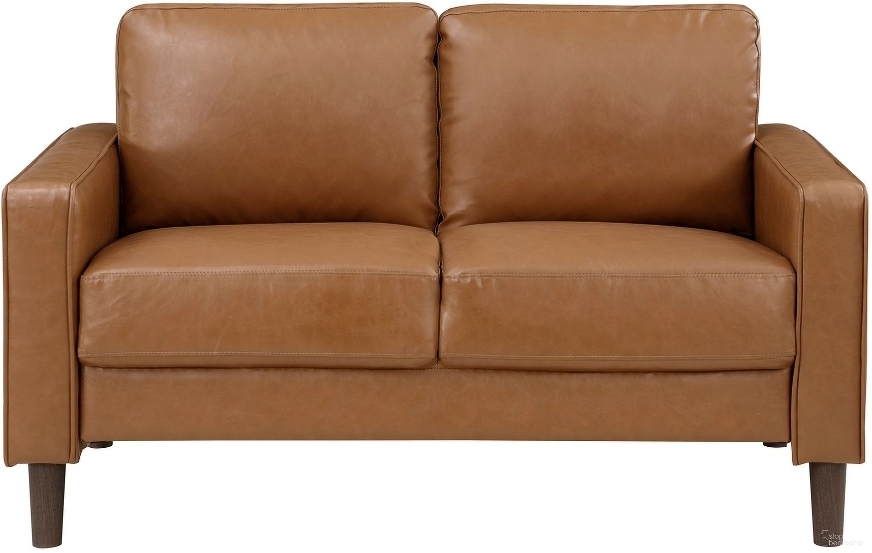 The appearance of Malcolm Love Seat In Brown designed by Homelegance in the modern / contemporary interior design. This brown piece of furniture was selected by 1StopBedrooms from Malcolm Collection to add a touch of cosiness and style into your home. Sku: 9203BRW-2. Material: Faux Leather.