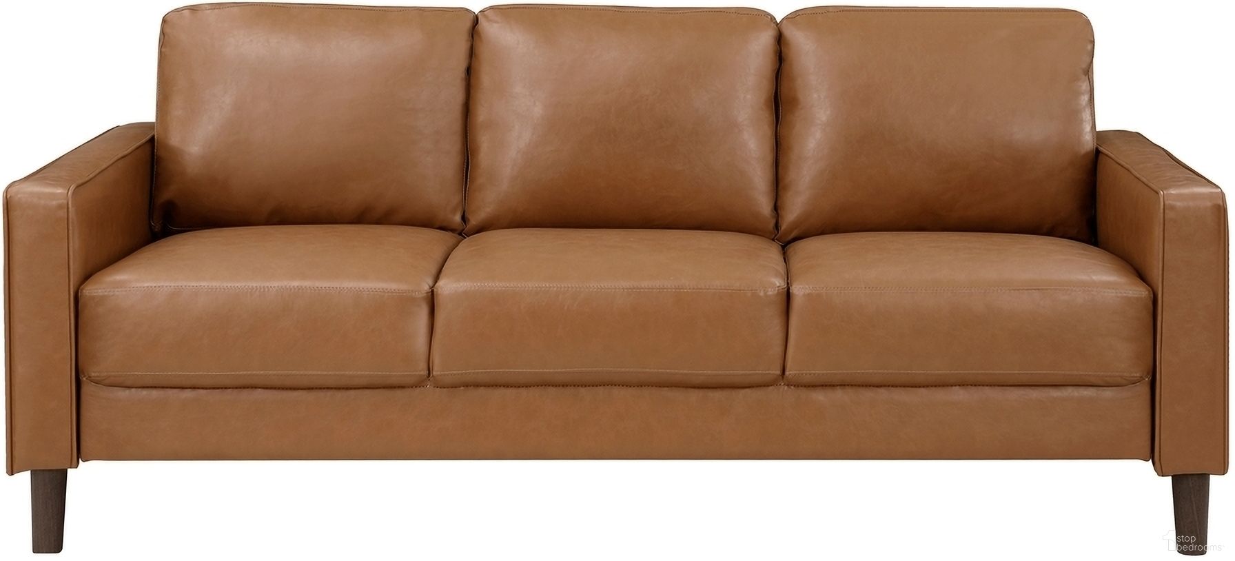 The appearance of Malcolm Sofa In Brown designed by Homelegance in the modern / contemporary interior design. This brown piece of furniture was selected by 1StopBedrooms from Malcolm Collection to add a touch of cosiness and style into your home. Sku: 9203BRW-3. Material: Faux Leather.