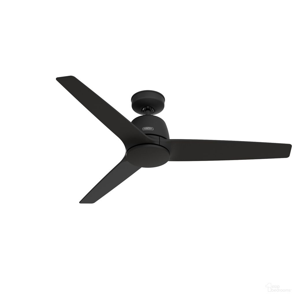 The appearance of Malden 52 Inch Ceiling Fan and Handheld Remote In Matte Black designed by Hunter Fan in the modern / contemporary interior design. This matte black piece of furniture  was selected by 1StopBedrooms from Malden Collection to add a touch of cosiness and style into your home. Sku: 52606. Material: Plastic.