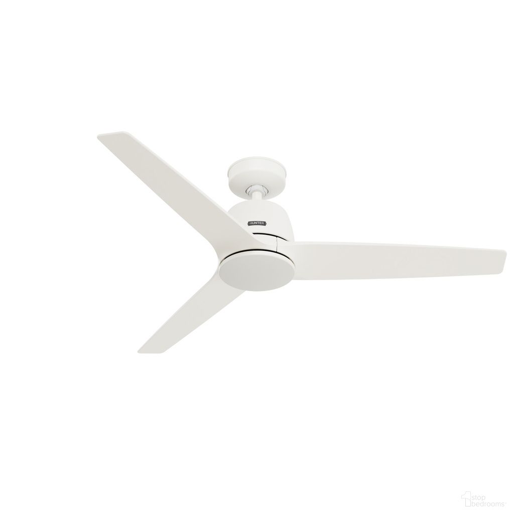 The appearance of Malden 52 Inch Ceiling Fan and Handheld Remote In Matte White designed by Hunter Fan in the modern / contemporary interior design. This matte white piece of furniture was selected by 1StopBedrooms from Malden Collection to add a touch of cosiness and style into your home. Sku: 52605. Material: Plastic.