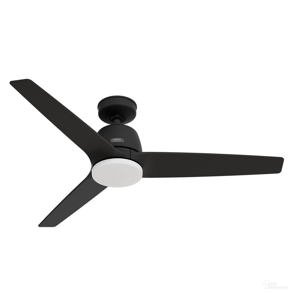 The appearance of Malden 52 Inch Ceiling Fan with LED Light Kit and Handheld Remote In Matte Black designed by Hunter Fan in the transitional interior design. This matte black piece of furniture was selected by 1StopBedrooms from Malden Collection to add a touch of cosiness and style into your home. Sku: 53546. Material: Plastic.