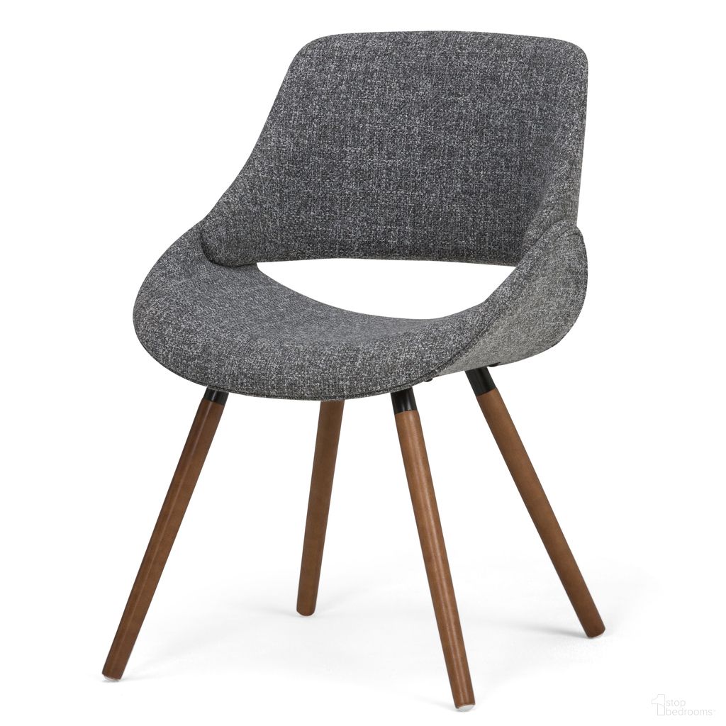 The appearance of Malden Woven Fabric Bentwood Dining Chair In Grey designed by Simpli Home in the transitional interior design. This grey piece of furniture  was selected by 1StopBedrooms from Malden Collection to add a touch of cosiness and style into your home. Sku: AXCMALN-G. Material: Polyester. Chair Type: Side Chair.
