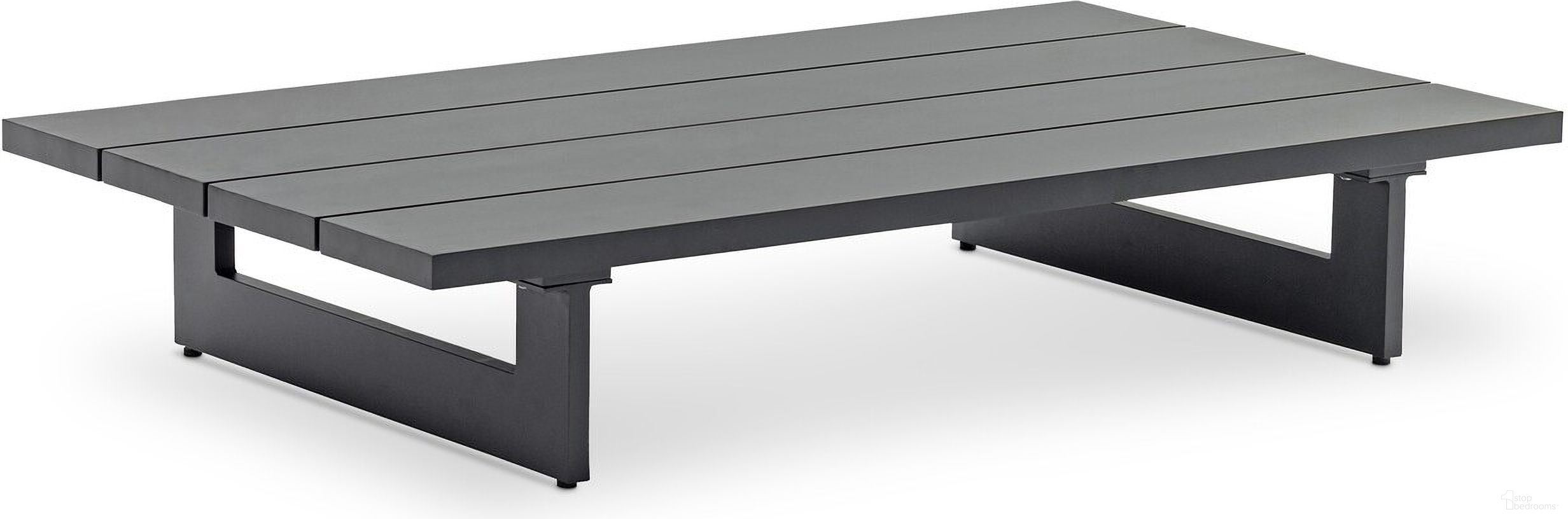 The appearance of Maldives Outdoor Patio Coffee Table In Dark Grey designed by Meridian in the modern / contemporary interior design. This dark gray piece of furniture was selected by 1StopBedrooms from Maldives Collection to add a touch of cosiness and style into your home. Sku: 338-CT. Material: Aluminum. Table Top Shape: Rectangular.