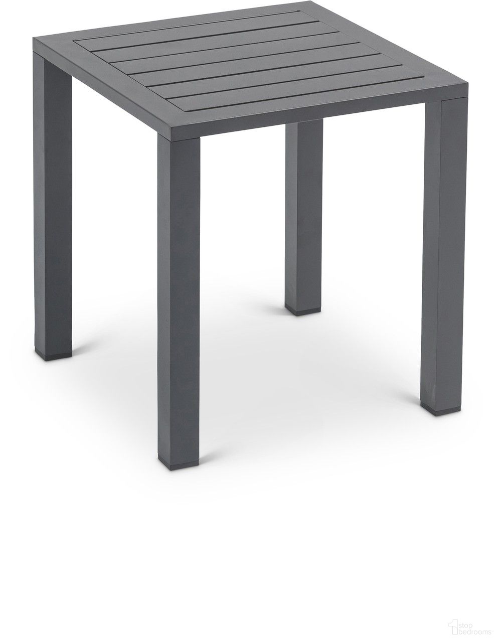 The appearance of Maldives Outdoor Patio End Table In Grey designed by Meridian in the modern / contemporary interior design. This grey piece of furniture was selected by 1StopBedrooms from Maldives Collection to add a touch of cosiness and style into your home. Sku: 346Grey-ET. Table Top Shape: Square. Material: Aluminum.