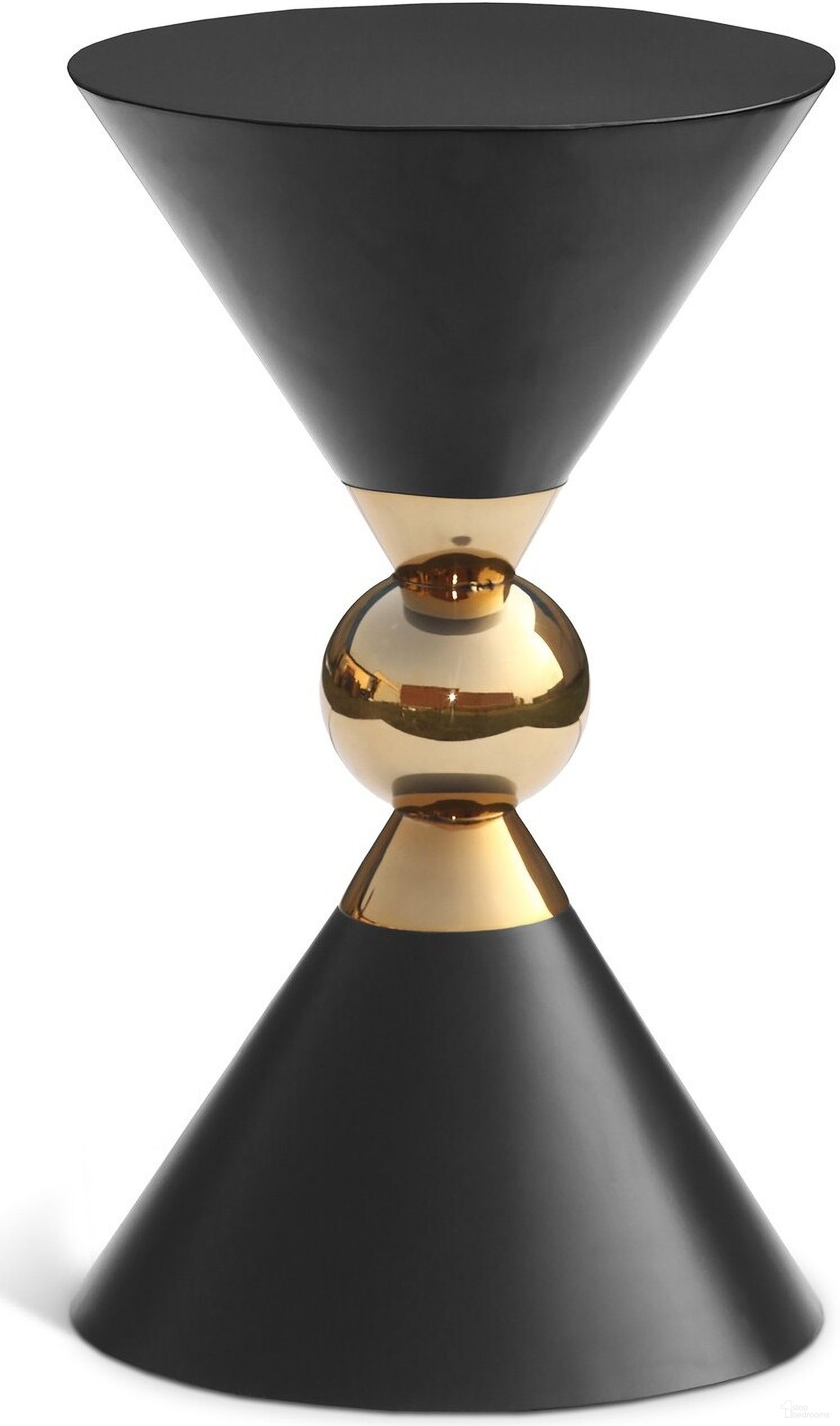 Malia End Table In Black and Gold