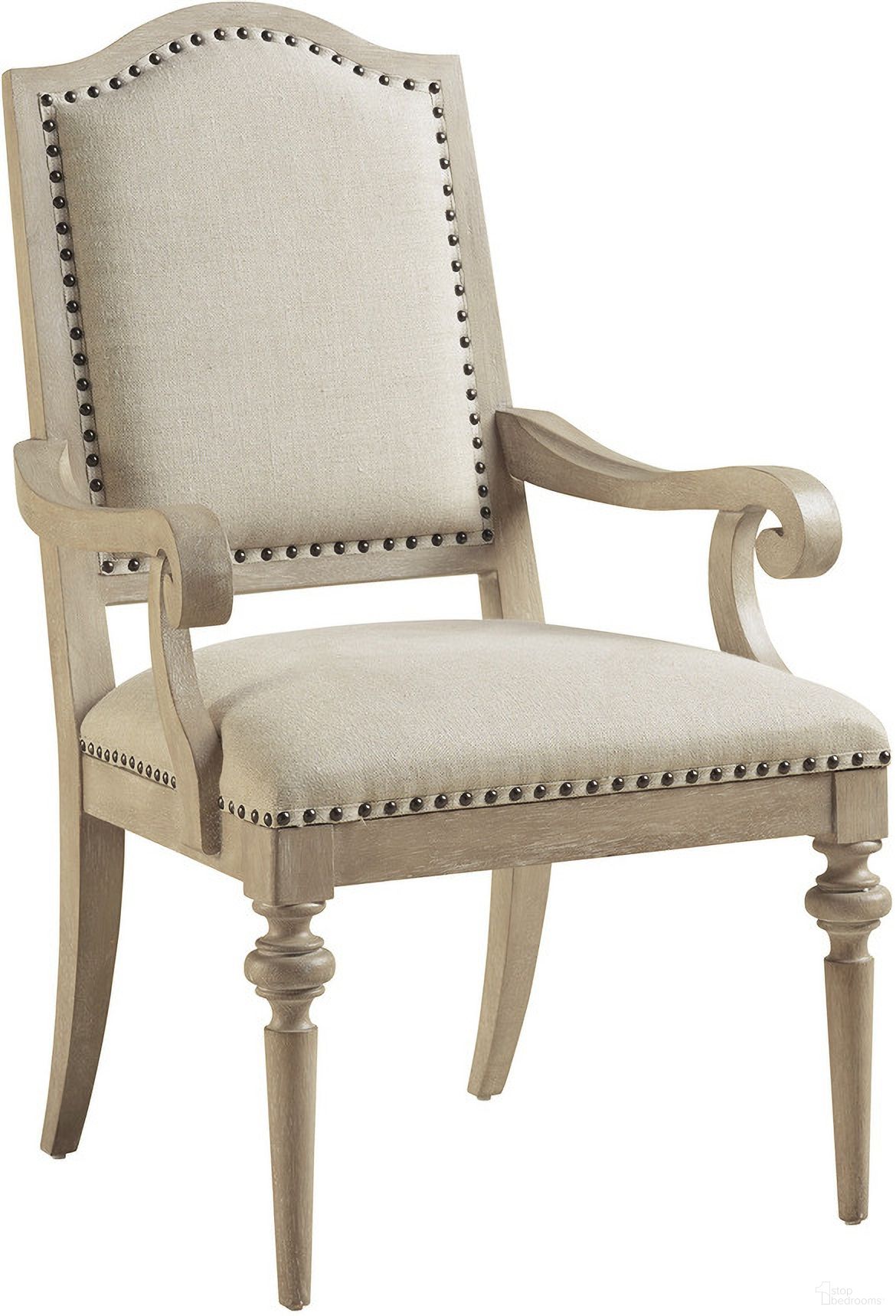 The appearance of Malibu Aidan Upholstered Arm Chair In Dune designed by Barclay Butera in the modern / contemporary interior design. This dune piece of furniture  was selected by 1StopBedrooms from Malibu Collection to add a touch of cosiness and style into your home. Sku: 926-881-01. Material: Wood. Chair Type: Arm Chair.