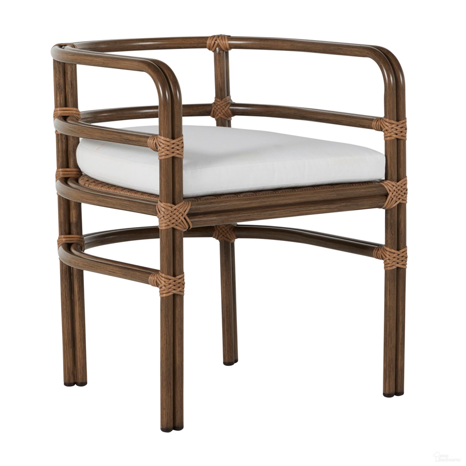 The appearance of Malibu Arm Chair In Avila Navy designed by Summer Classics in the transitional interior design. This avila navy piece of furniture was selected by 1StopBedrooms from Malibu Collection to add a touch of cosiness and style into your home. Sku: 313280+C9374947N. Material: Wicker.