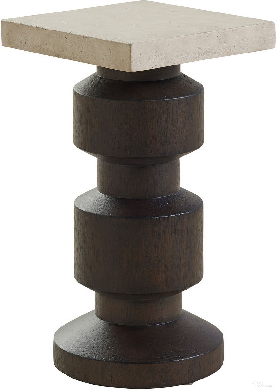 The appearance of Malibu Calamigos Accent Table In Surfwood designed by Barclay Butera in the transitional interior design. This surfwood piece of furniture was selected by 1StopBedrooms from Malibu Collection to add a touch of cosiness and style into your home. Sku: 928-951. Material: Wood.