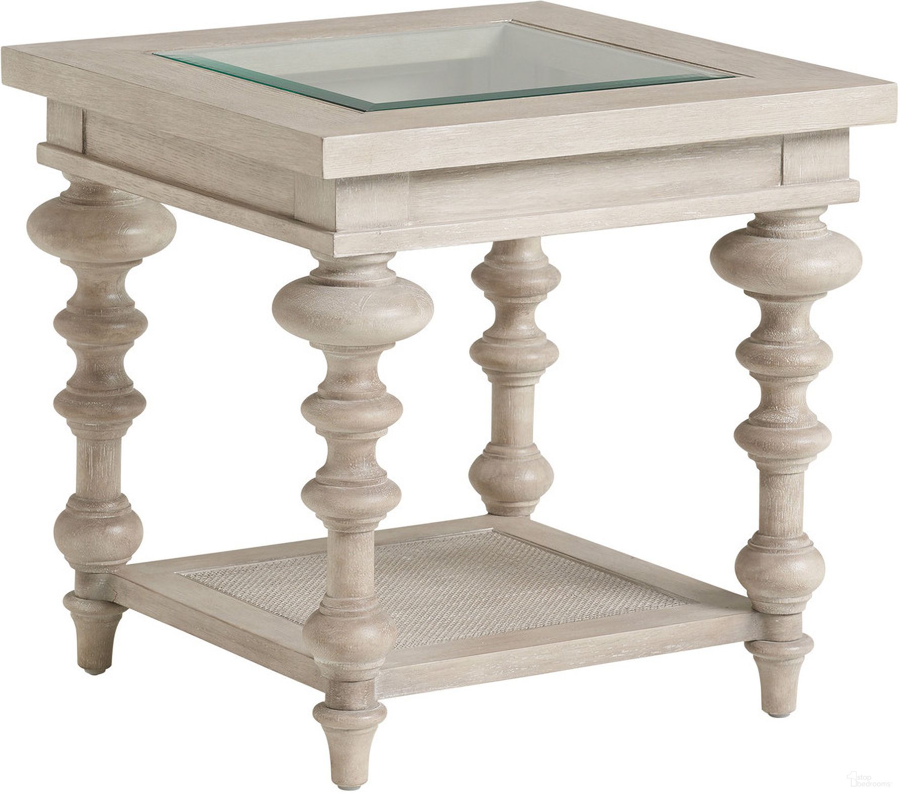 The appearance of Malibu Castlerock End Table In Dune designed by Barclay Butera in the transitional interior design. This dune piece of furniture was selected by 1StopBedrooms from Malibu Collection to add a touch of cosiness and style into your home. Sku: 926-955. Material: Wood.