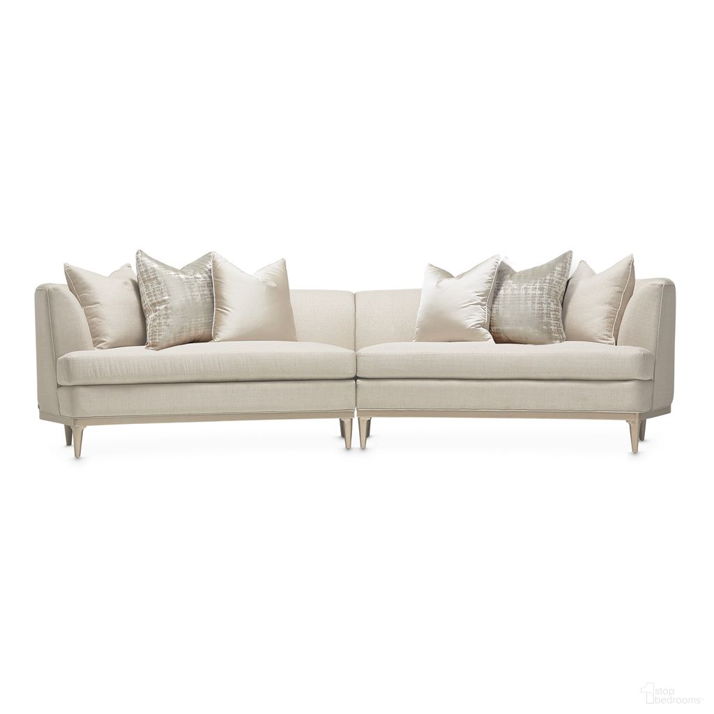 The appearance of Malibu Crest 2-Piece Sofa In Pearl and Chardonnay designed by Michael Amini in the modern / contemporary interior design. This pearl/chardonnay piece of furniture was selected by 1StopBedrooms from Malibu Crest Collection to add a touch of cosiness and style into your home. Sku: N9007822-PEARL-822;N9007823-PEARL-822. Material: Birch.