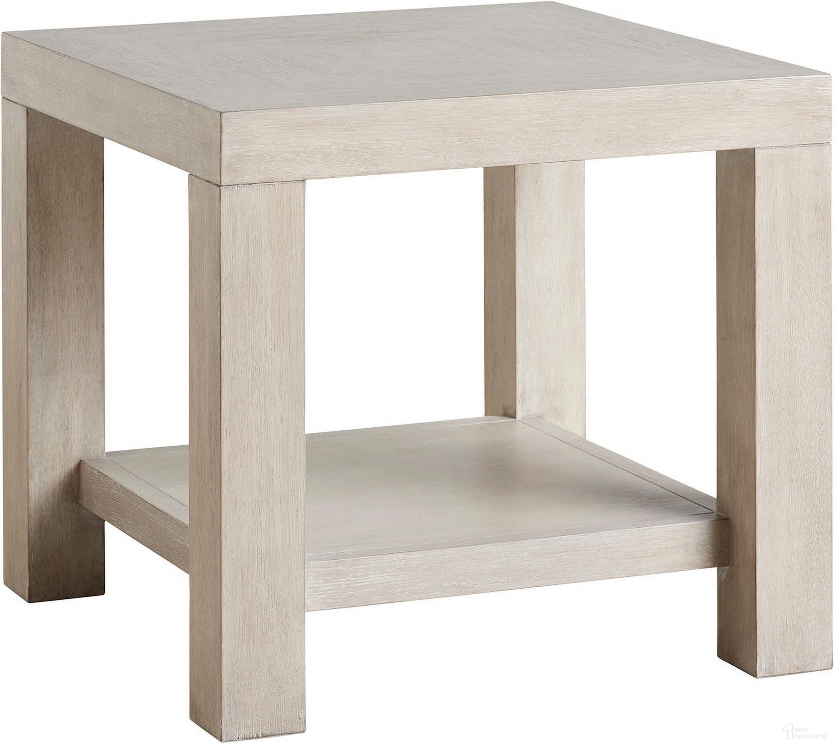 The appearance of Malibu Surfrider End Table In Dune designed by Barclay Butera in the transitional interior design. This dune piece of furniture was selected by 1StopBedrooms from Malibu Collection to add a touch of cosiness and style into your home. Sku: 926-953. Material: Wood.