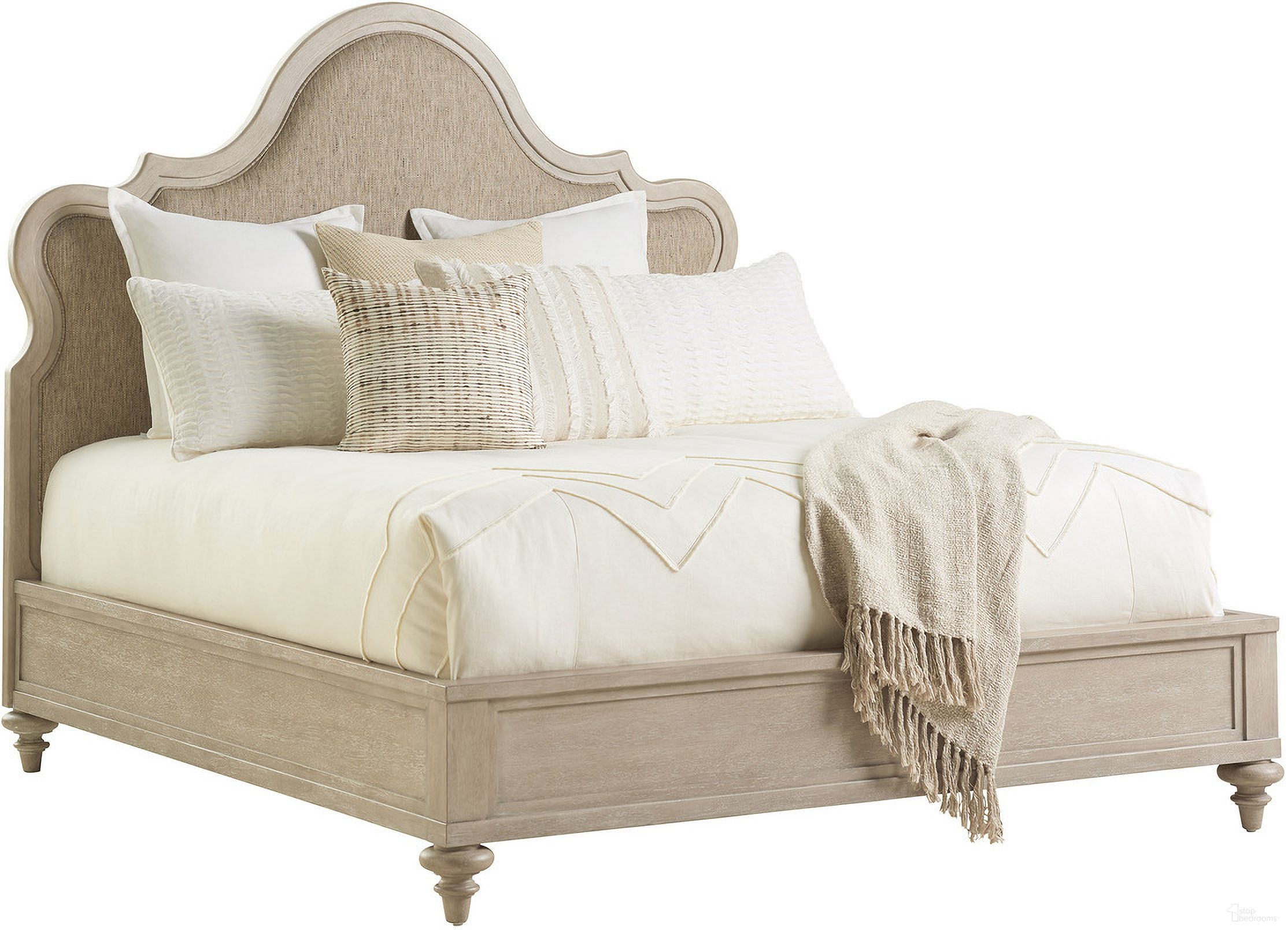 The appearance of Malibu Zuma Queen Upholstered Panel Bed In Dune designed by Barclay Butera in the modern / contemporary interior design. This dune piece of furniture  was selected by 1StopBedrooms from Malibu Collection to add a touch of cosiness and style into your home. Sku: 926-143C. Bed Type: Panel Bed. Material: Wood. Bed Size: Queen.