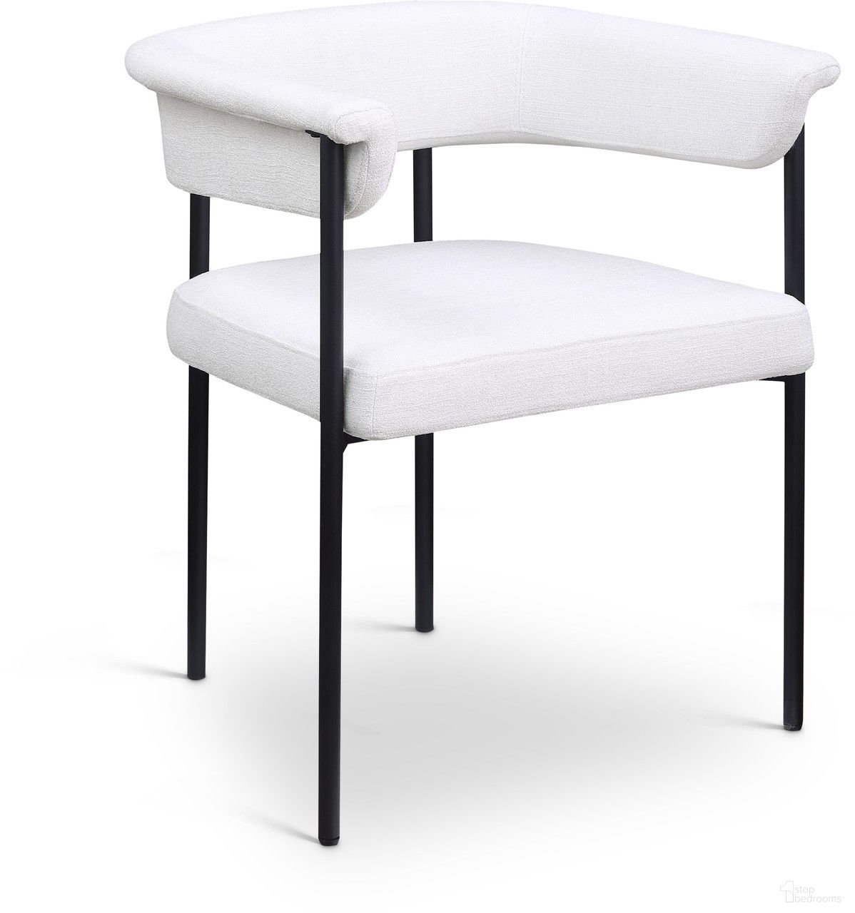 The appearance of Malin Linen Textured Fabric Dining Chair Set of 2 In Cream designed by Meridian in the modern / contemporary interior design. This cream piece of furniture was selected by 1StopBedrooms from Malin Collection to add a touch of cosiness and style into your home. Sku: 420Cream-C. Material: Iron. Chair Type: Arm Chair.