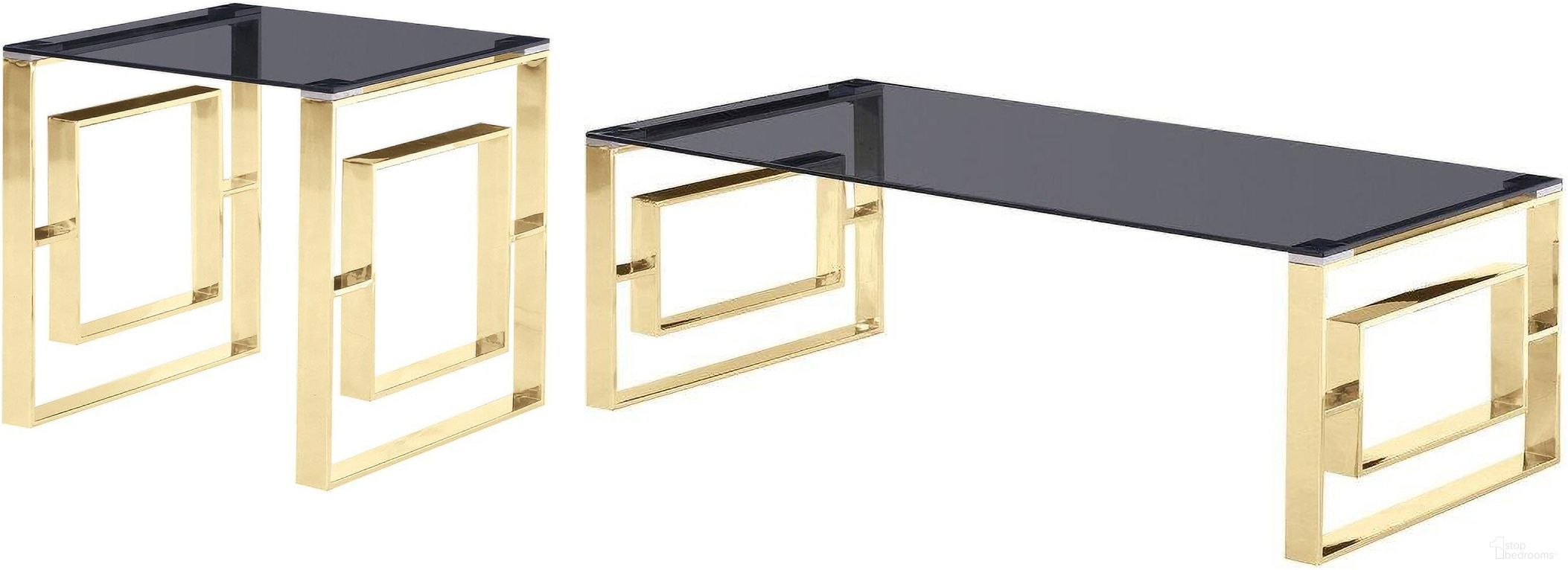 The appearance of Mallory Stainless Steel And Smoked Glass Occasional Table Set In Gold designed by Best Master Furniture in the modern / contemporary interior design. This gold piece of furniture  was selected by 1StopBedrooms from Mallory Collection to add a touch of cosiness and style into your home. Sku: E28GC;E28GE. Material: Glass.