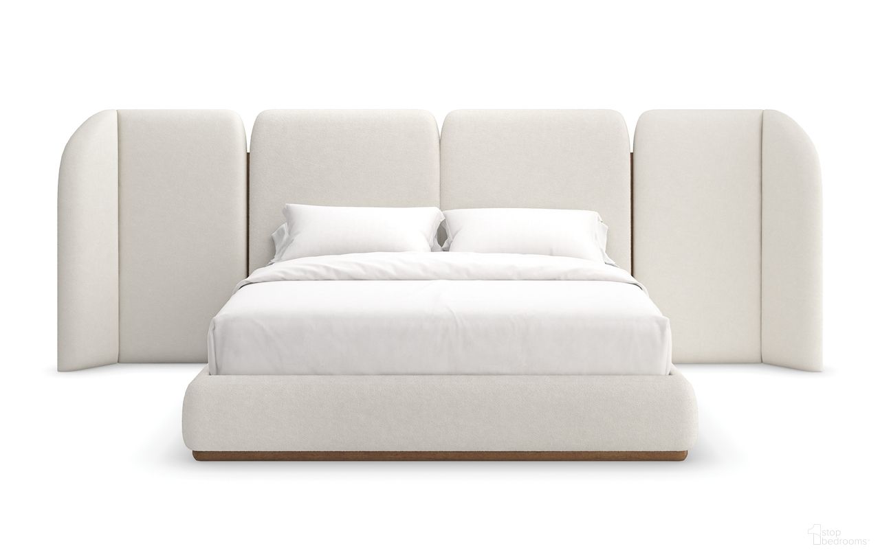 Malta King Upholstered Bed In White